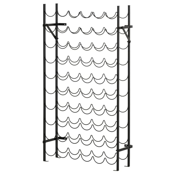 Vinställ, 63x20,5x118 cm, Svart, Metall