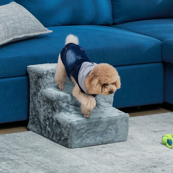 Kæledyrs Trappe, 46x35x35 cm, Lysegrå