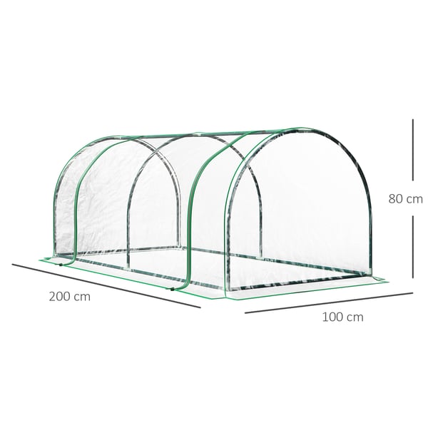 Växthus, 200x100x80 cm, Transparent