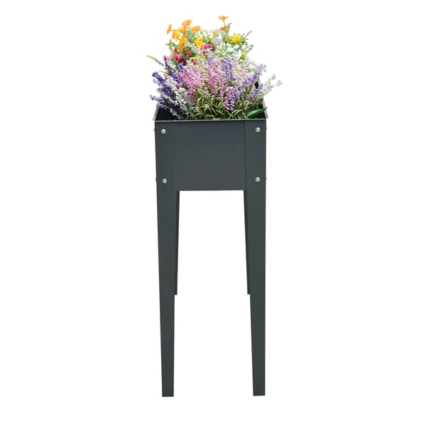 Højbedsplantekasse, 100x30x80 cm, Grå