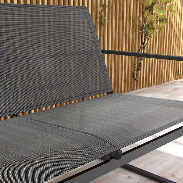 Trädgårdsmöbelset, 103x45 cm, Svart