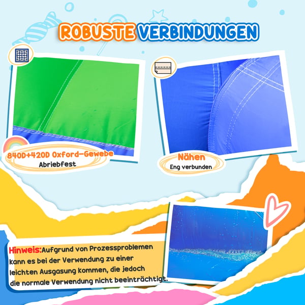 Sikkerhedsnet til vandrutsjebane, 330x280x200 cm, flerfarvet
