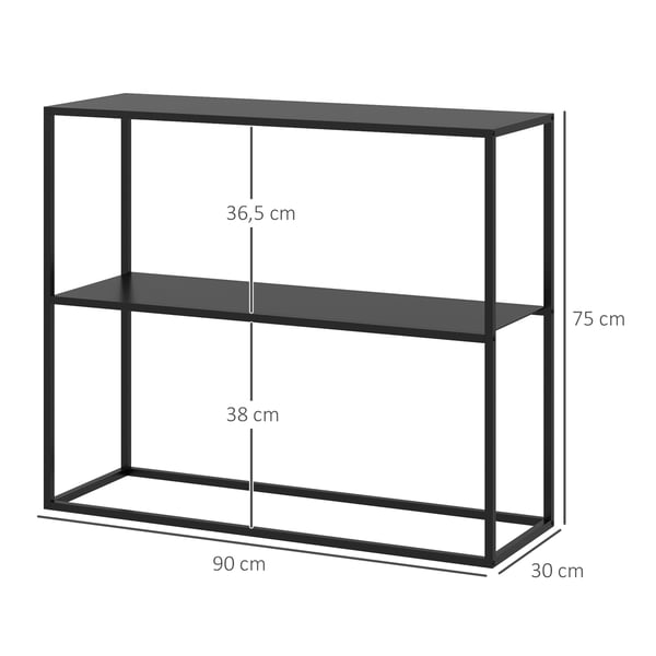 Konsolbord, 90x30x75 cm, Sort