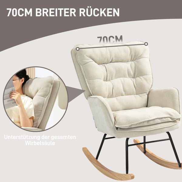 Gyngestol, 71x98,5x97 cm, Beige