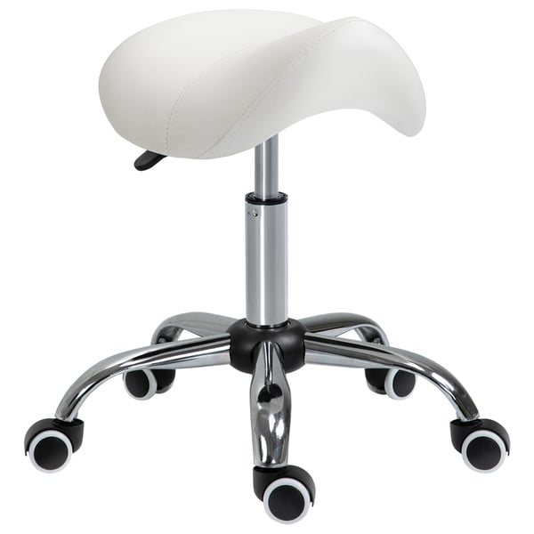 Sadelstol, 52x53x49-61 cm, Hvid