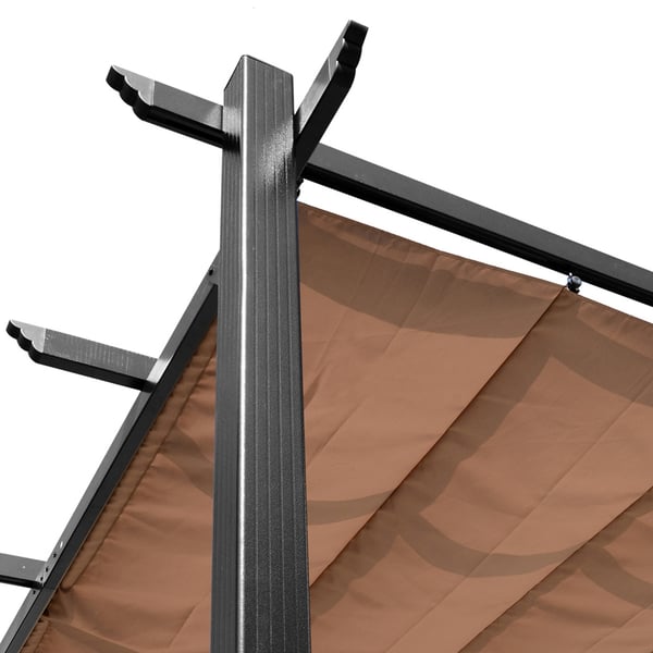 Pergola, 300x400x223 cm, Harmaa, Ruskea