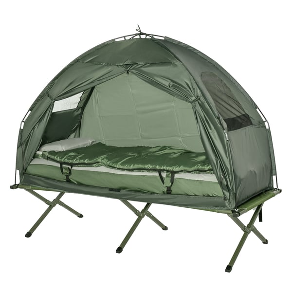 Camping Seng Sæt, 193x86x160 cm, Grøn