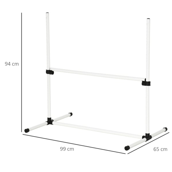 Koiran agilityharjoittelusetti, 99x65x94 cm, valkoinen