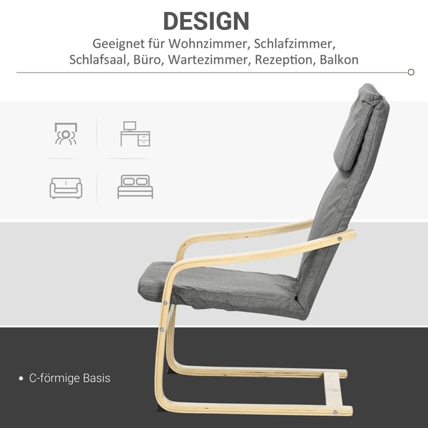 Lounge-tuoli, 66.5x80x99 cm, harmaa