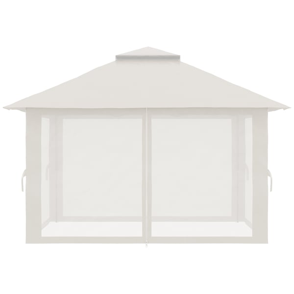 Sammenklappelig Pavillon, 392x392x283 cm, Creme