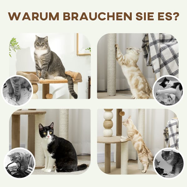 Kattträd, 56x54x86 cm, Brun