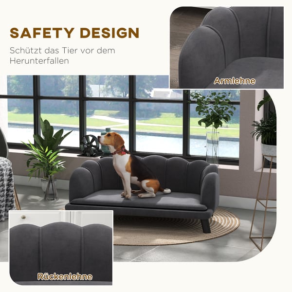 Hundesofa, 98,5x60,5x35,5 cm, Mørkegrå