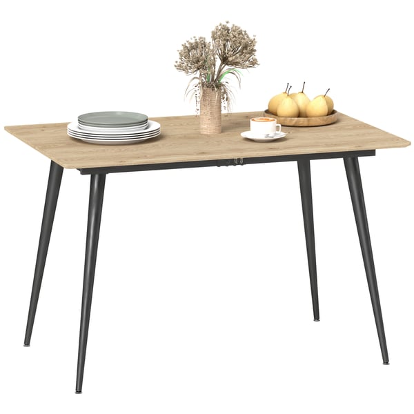Udtrækkeligt spisebord, 120x75x77 cm / 160x75x77 cm, naturlig