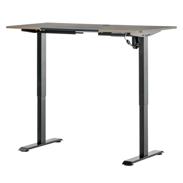 Elektrisk skrivebordsstel, højdejusterbart, 140x70x72-116 cm, natur sort