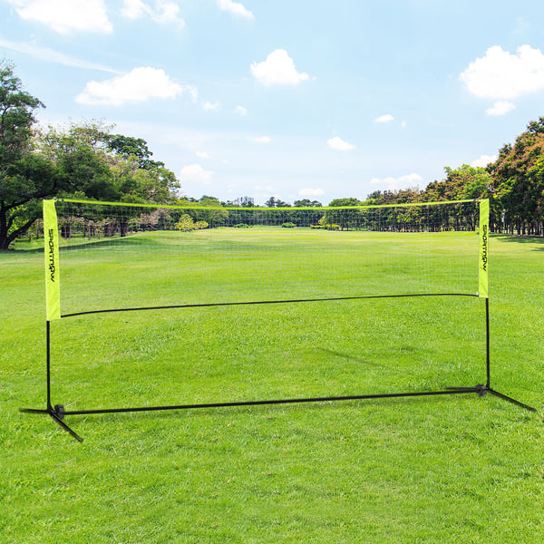Badmintonnet sæt, 420x103x107-155 cm, Blå
