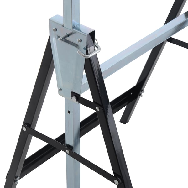 Stilladsbuk, 68x58x80-130 cm, Sort