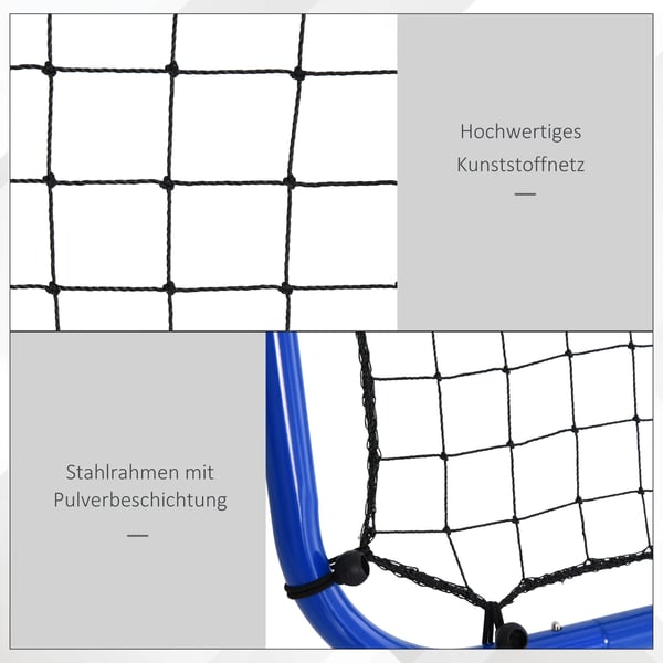 Fotboll Reboundernät, 100x95x90 cm, Blå