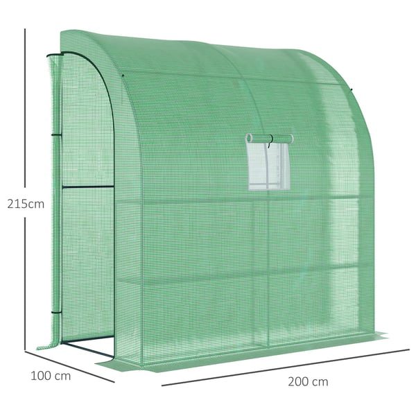 Kasvihuone, 200x100x215 cm, Vihreä