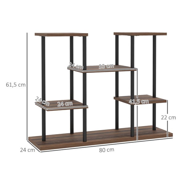 Planteopsats, 80x24x61,5 cm, Sort