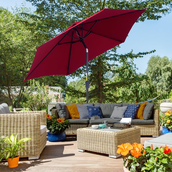 Parasol, 260x235 cm, Rød, Star