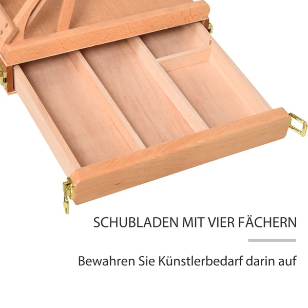 Kunstnerstaffeli, 42x36x12,5 cm, Natur