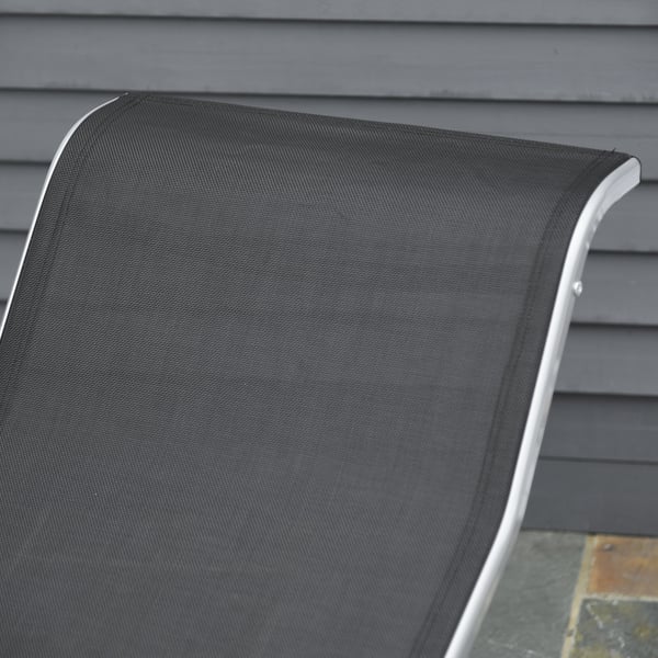 Haveloungesæt, 3-delt metalskærm, 59x169x66 cm, sort