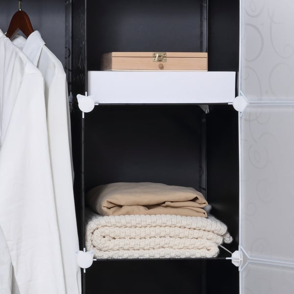 Garderobe, 111x47x183 cm, Sort