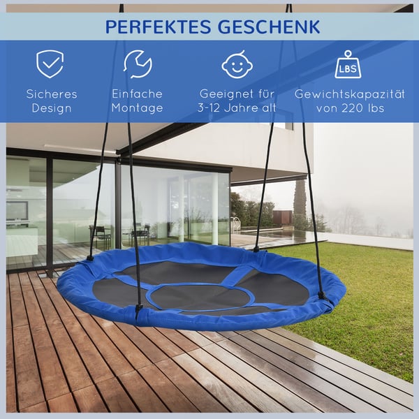 Nest Swing, 110 cm diameter, Blå