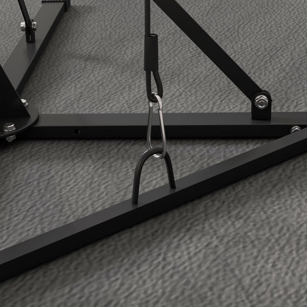 Boksestativ, 160x145x175-220 cm, Sort