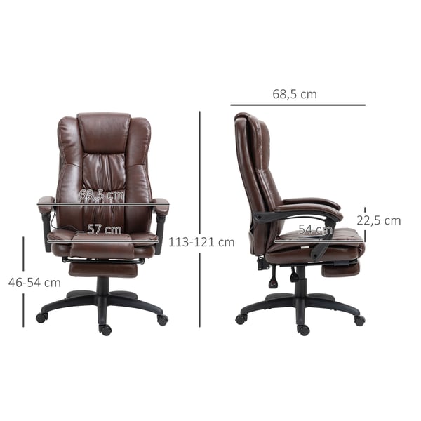 Toimisto-tuoli, 68,5x68,5x113-121 cm, Ruskea