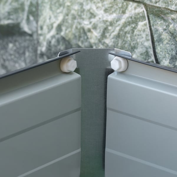 Højbeds plantekasse, 125x47x40 cm, Grå