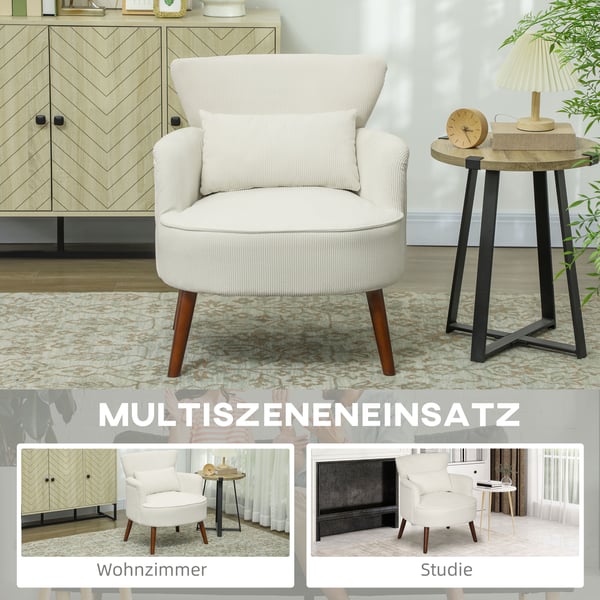 Lænestol, 69x69,5x78 cm, Creme