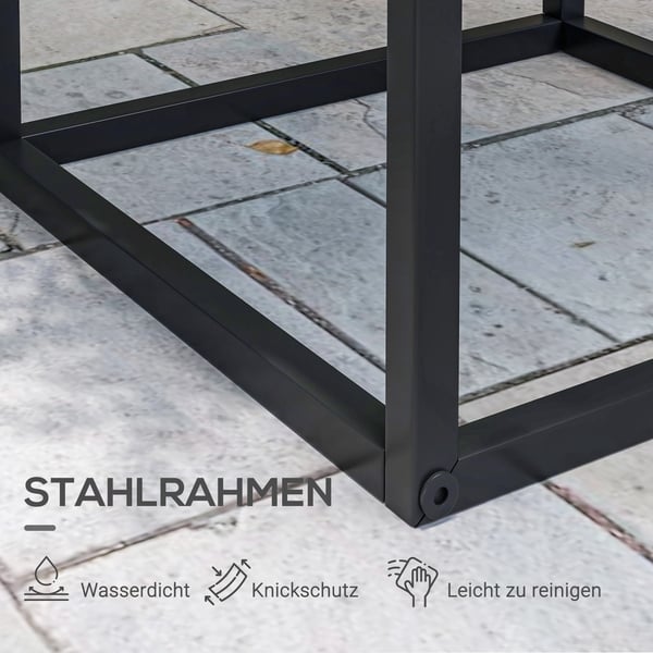 Kasviteline, 25x25x58,5 cm, 31x31x65 cm, Musta