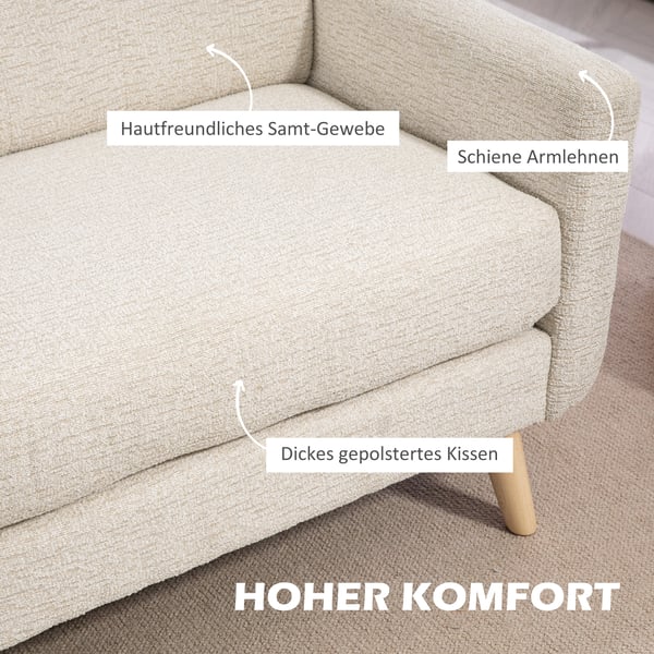 Soffa, 134x71x82 cm, Beige
