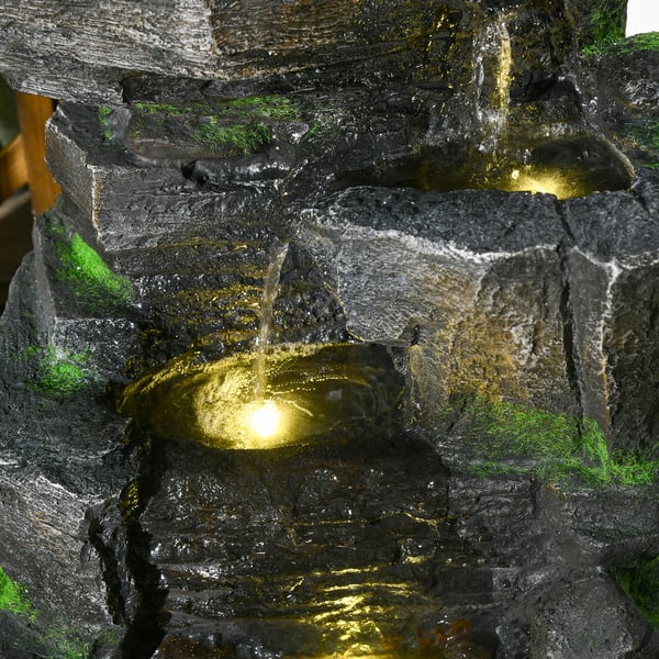 Aurinkopuutarhalähde, 34x28x57 cm, Harmaa