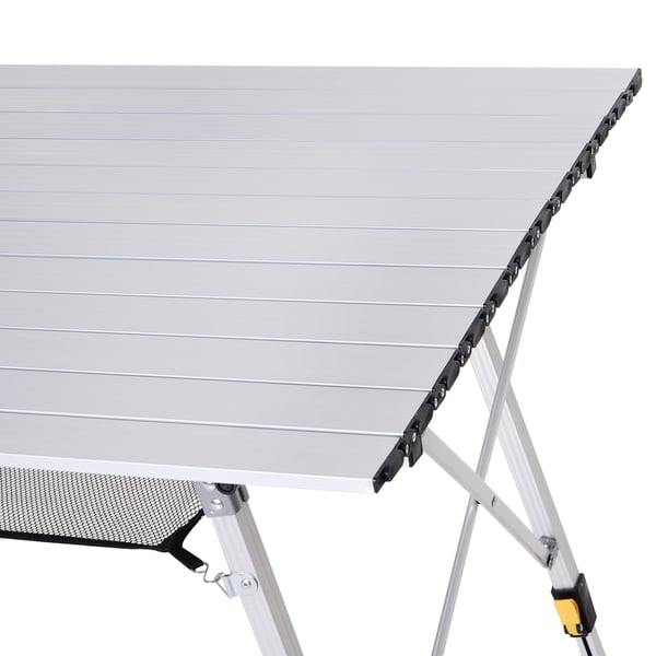 Fällbart bord, 120x69x59-78 cm, Silver, Aluminium