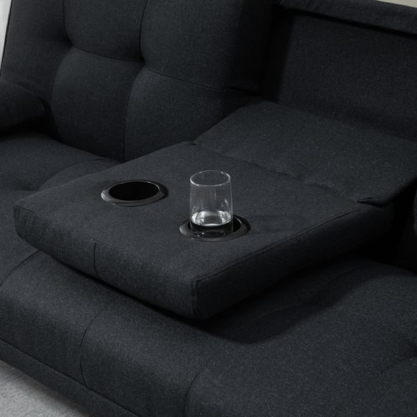 Soffa med sängfunktion, 181x77x78 cm, Grå