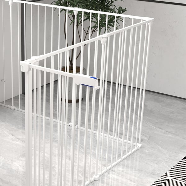 Hvalpegård, 154x154x90 cm, Hvid
