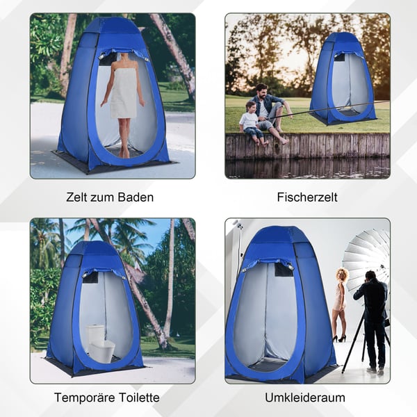 Pop-up bruse telt, 126x124x189 cm, blå