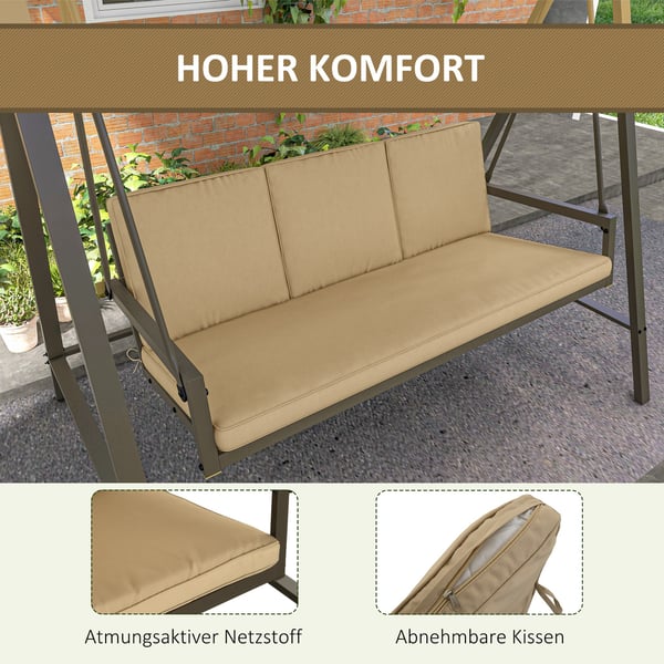 Havesving, 200x125x175 cm, Beige