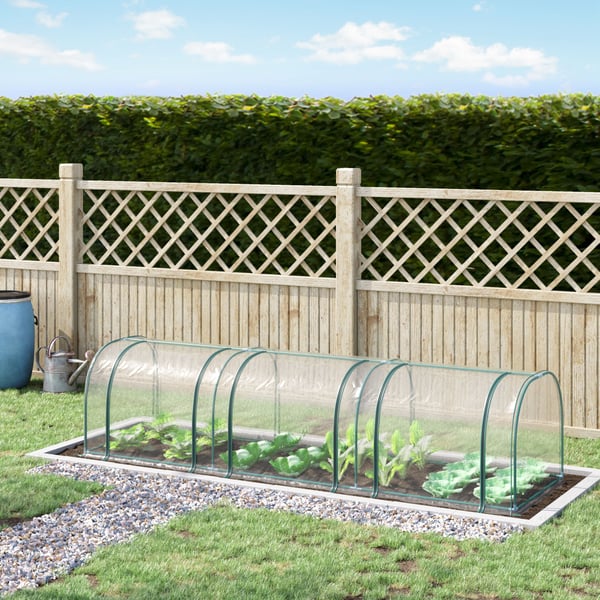 Drivhus, 350x100x80 cm, Transparent Grøn