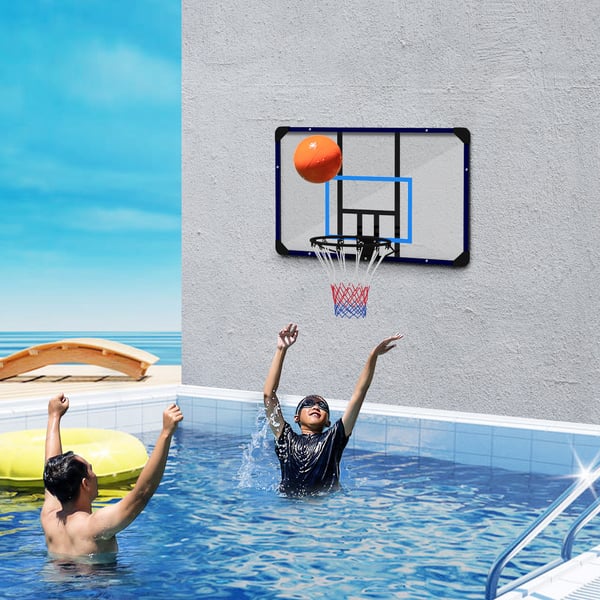 Basketballkurv, Vægmonteret, 113x61x73 cm, Sort