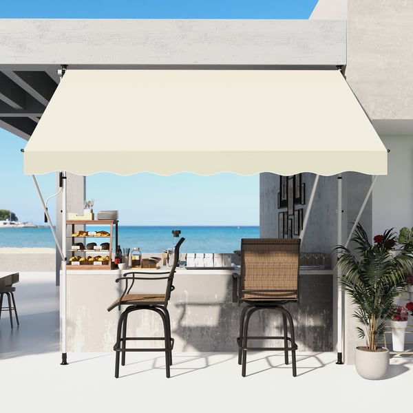 Ulosvedettävä markiisi, 300x150x170-280 cm, Beige