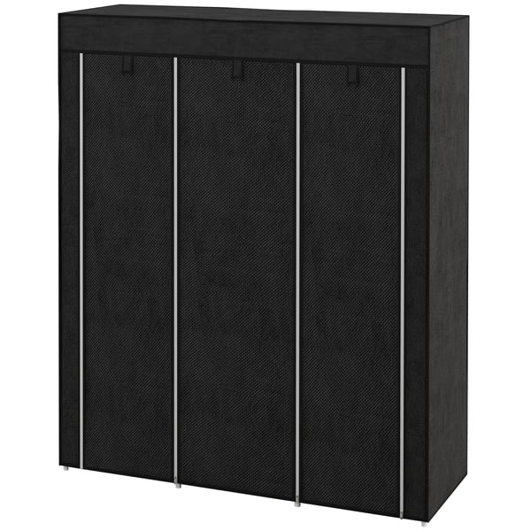 Stofgarderobe, 125x43x162,5 cm, Sort