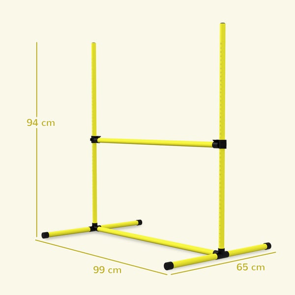 Hund Agility Forhindringssæt, 99x65x94 cm, Gul