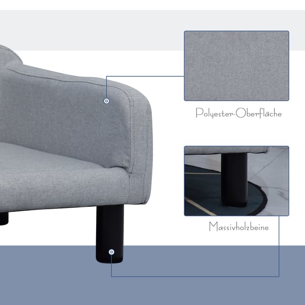 Hundesofa, 82x54x36 cm, Grå