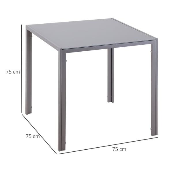 Spisebord, 75x75x75 cm, Grå