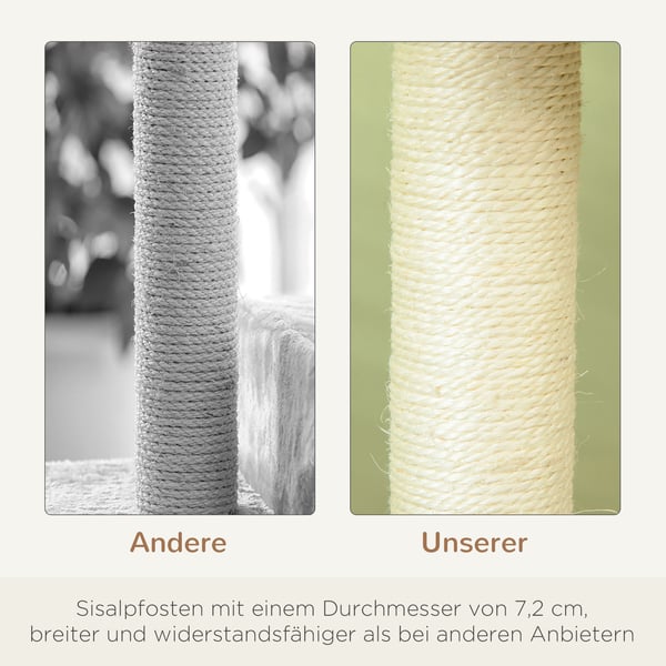 Kattetårn, 50x50x100 cm, Beige