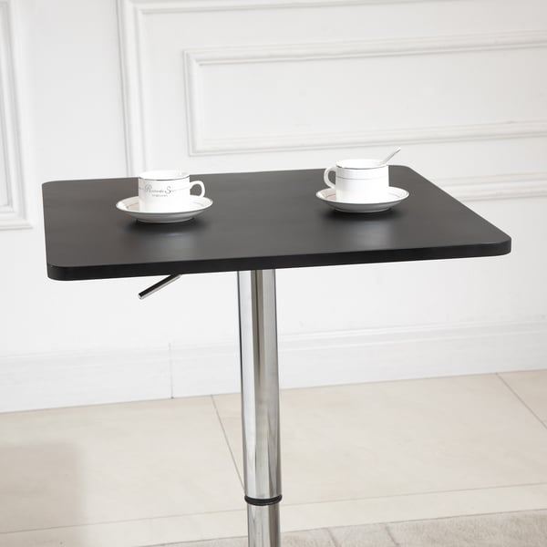 Barbord, justerbar højde, 60x60x69-93 cm, sort