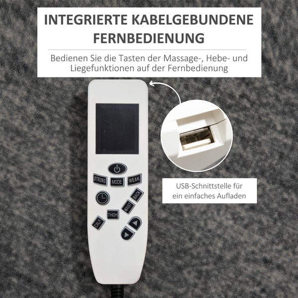 Massagestol med vippefunktion, 90x98x102 cm, Sort